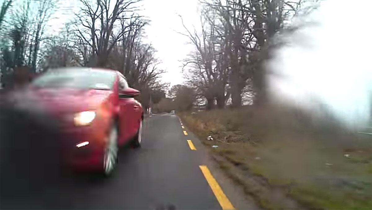Car overtaking.