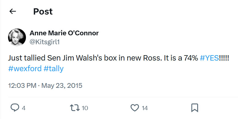 A screenshot of the tweet.