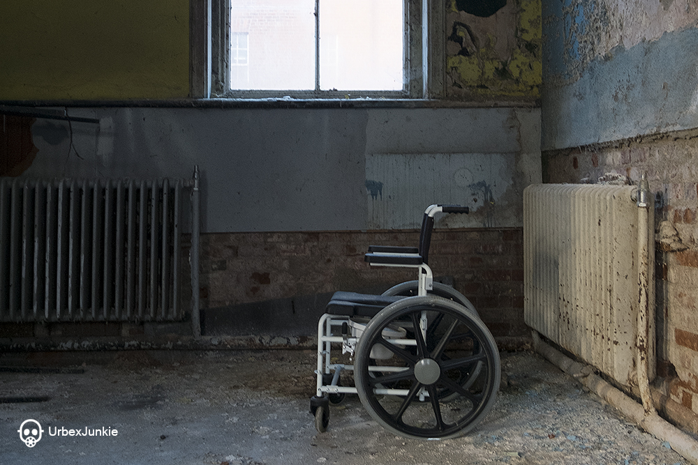 abandoned wheelchair