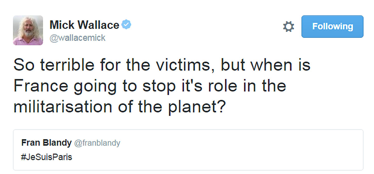 So terrible for the victims, but when is France going to stop it's role in the militarisation of the planet?