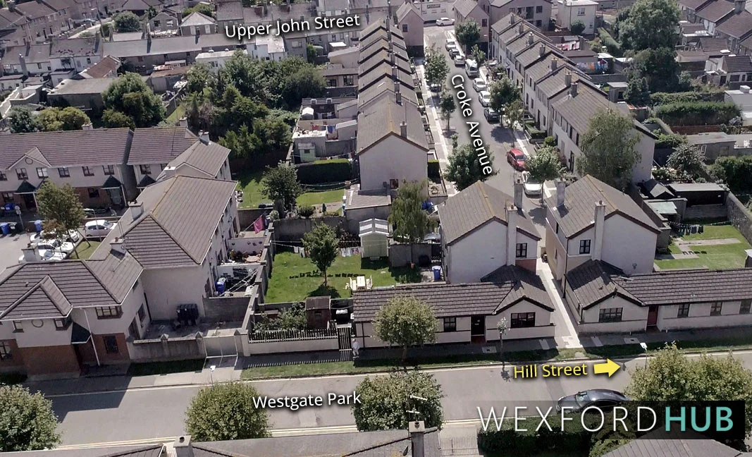 A drone shot of Croke Avenue.