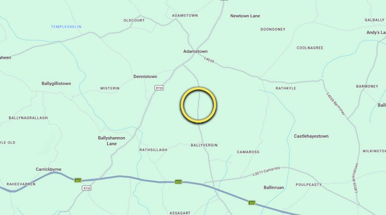 Map showing the location