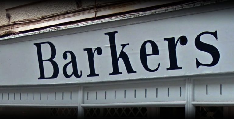 Barkers sign.