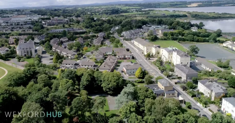 Drone photo of Spawell Road.