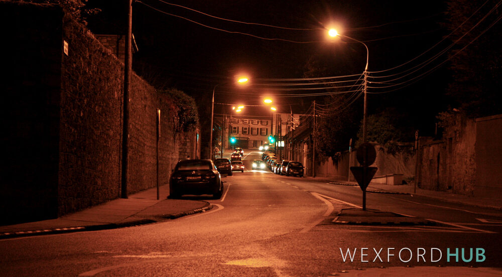 Hill Street at night.