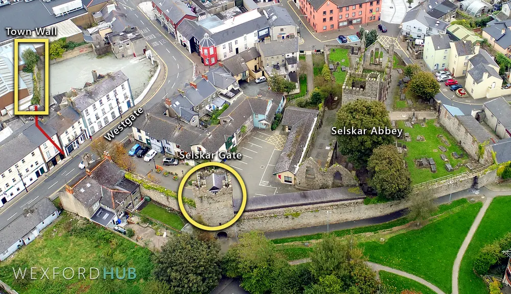 A labelled drone photograph of the area.