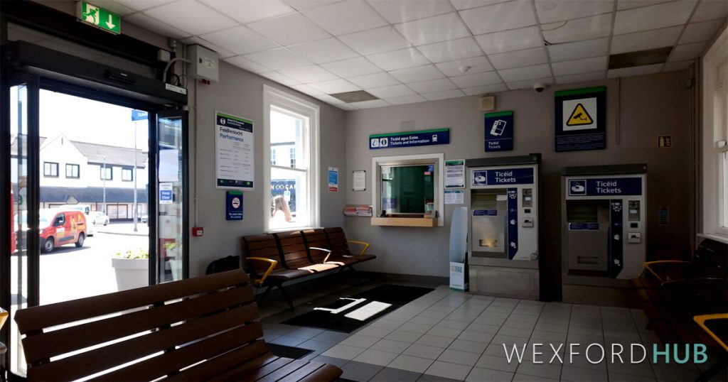The inside of O'Hanrahan Railway Station in 2025.