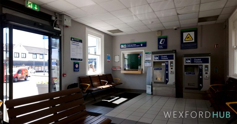 The inside of O'Hanrahan Railway Station in 2025.